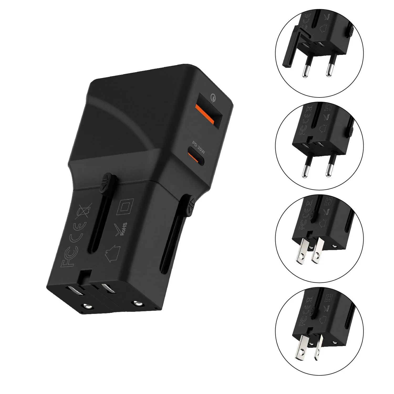 Pocket Travel Charger - US/EU/UK/AU plugs - Image 9