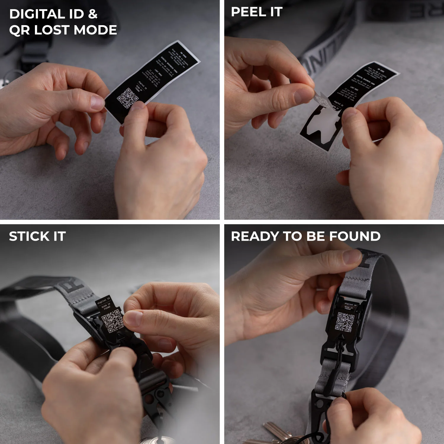 Rolling Square Lanyard - Digital ID & QR Lost Mode - Image 3