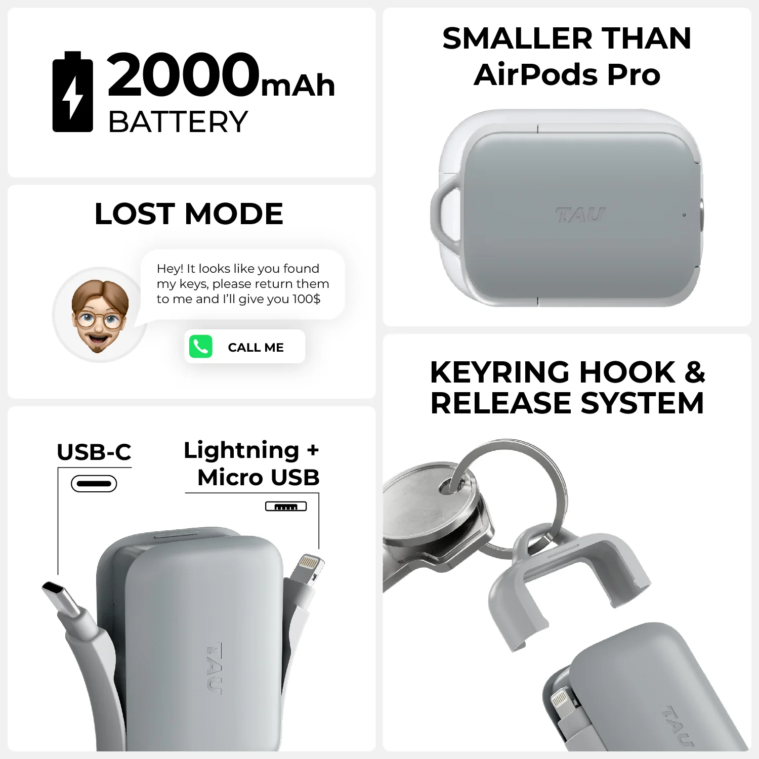 TAU® 2 - Emergency keyring power bank - Image 11