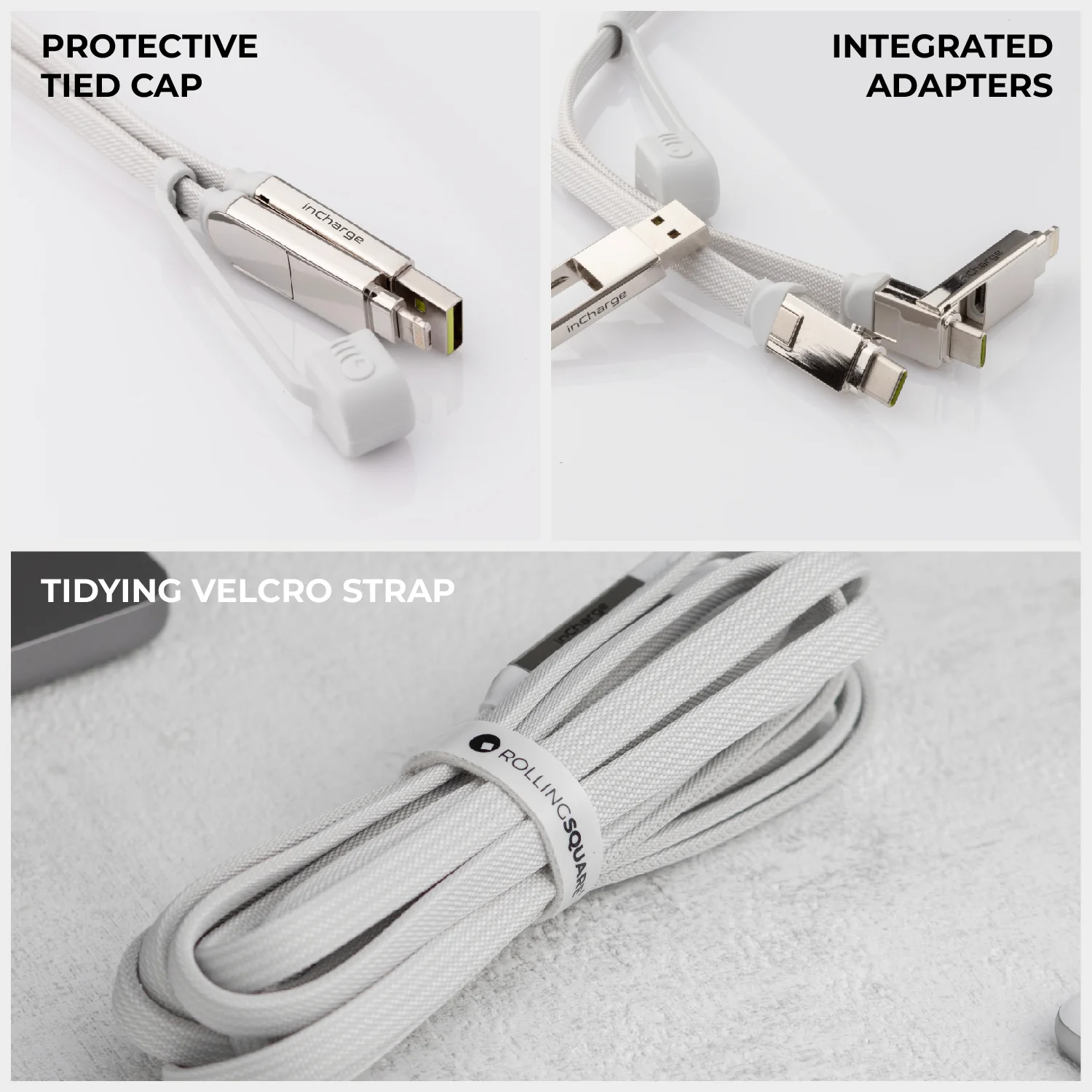 inCharge® XL 2m / 6.6ft - 100W, 6in1 super long cable - Image 14