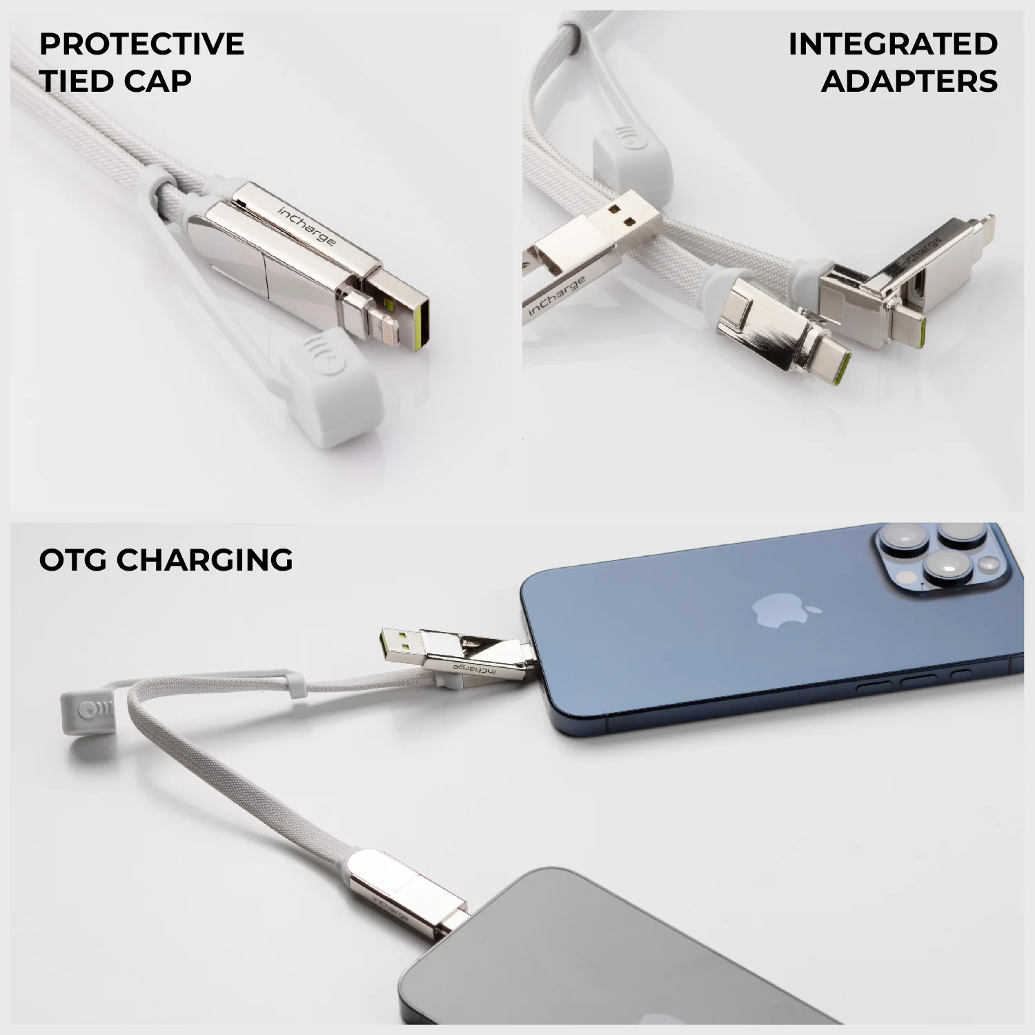 inCharge® XL 30cm / 1ft - 100W, 6in1 travel cable - Image 14